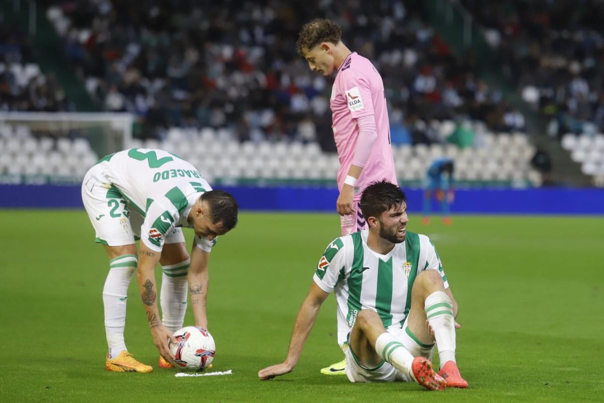 Theo Zidane, tras ser objeto de una falta de un defensor azulgrana.