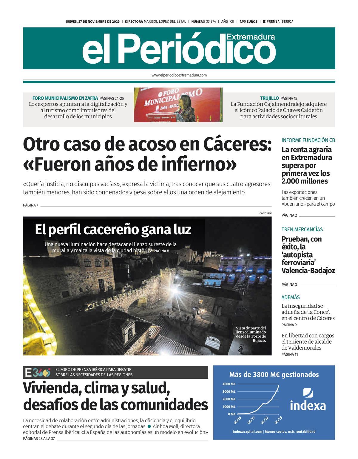 Consulta la portada correspondiente al día 27 de noviembre de 2025