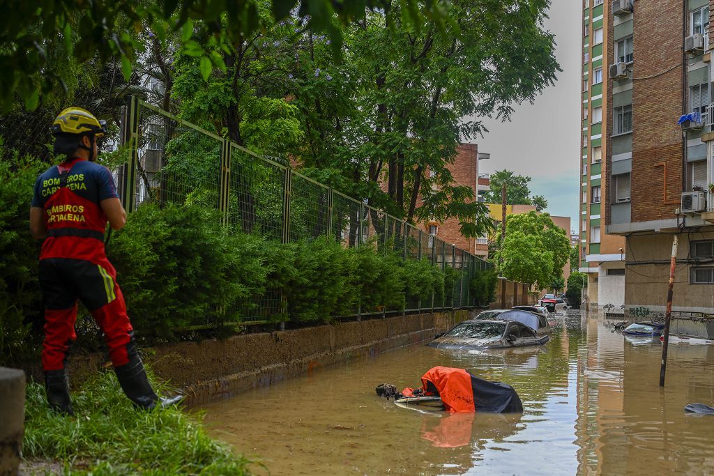 Las imágenes de la DANA a su paso por Cartagena