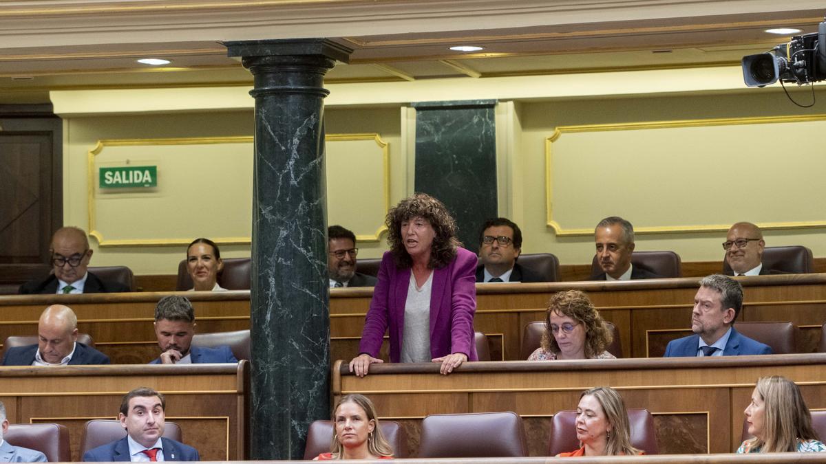 Teresa Jordà jurando la Constitución durante la Sesión Constitutiva de la XV Legislatura en el Congreso de los Diputados