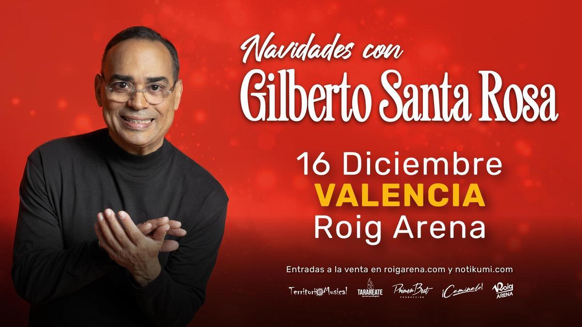 Gilberto Santa Rosa ofrecerá un concierto en el Roig Arena de València.
