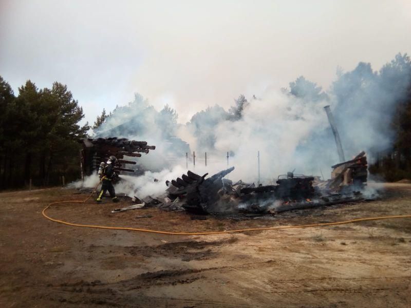 Incendio en el Centro del Lobo de Robledo.