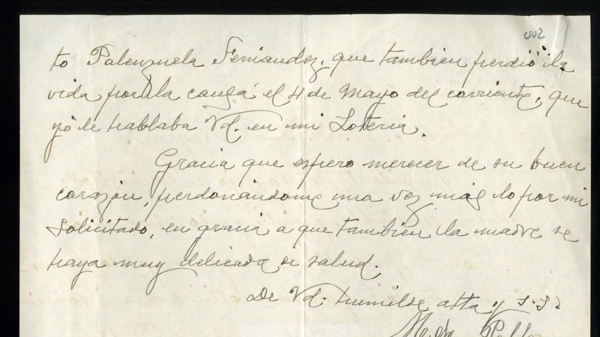 Un documento del Archivo Negrín revela que "Doña Manolita" pidió ayuda a Negrín durante la guerra