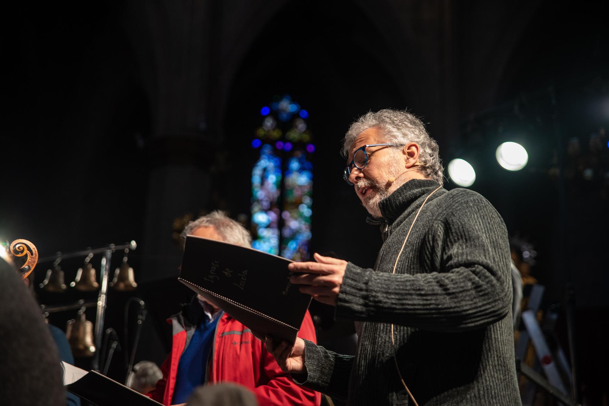 L'assaig previ al concert de Savall a la Seu de Manresa, en fotos