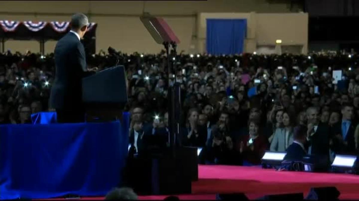 Obama acomiada la seva presidència amb un discurs a Chicago.