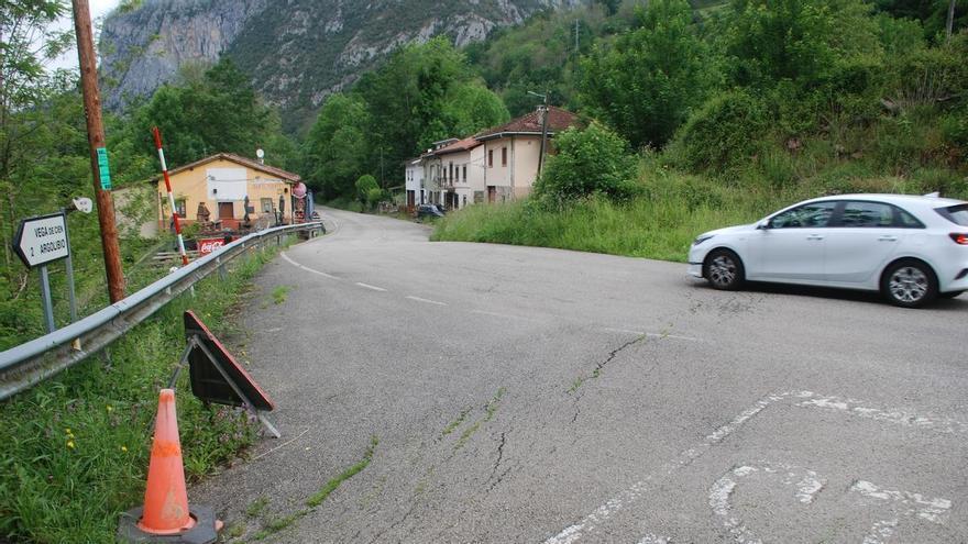 Vecinos de Amieva reclaman mejoras en el firme de la carretera del Pontón, a su paso por Vega de Cien y otros puntos del concejo