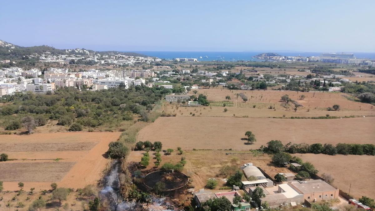 Área afectada por el incendio.