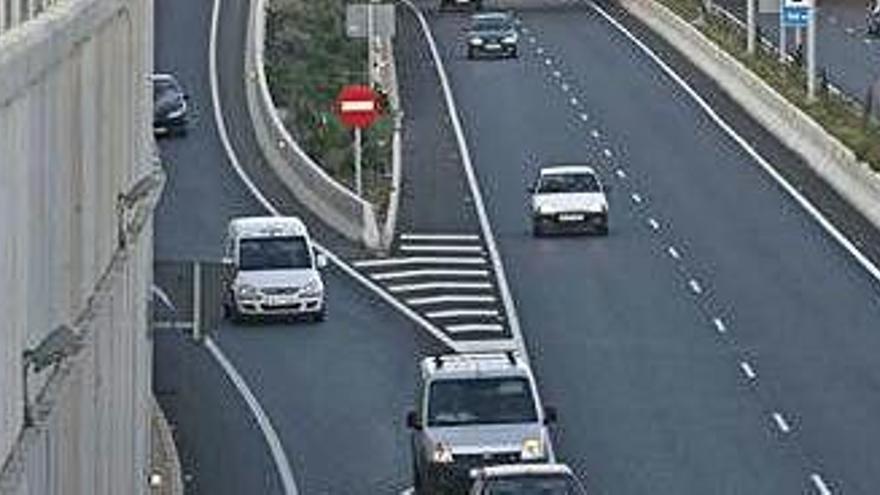 La autovía del aeropuerto, en el tramo de Can Sifre.