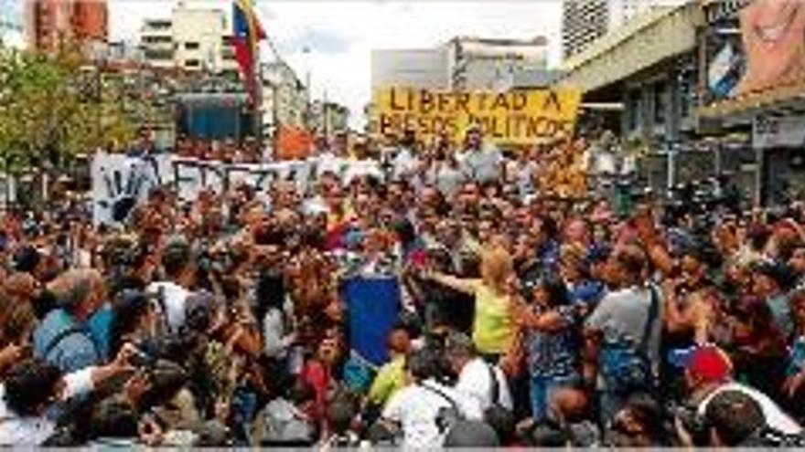 Acte de suport a l&#039;alcalde de Caracas detingut dijous.