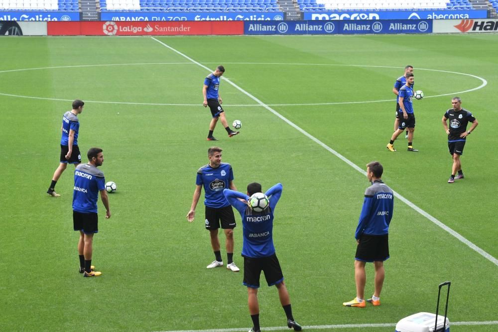 Último entrenamiento del Dépor antes del Madrid