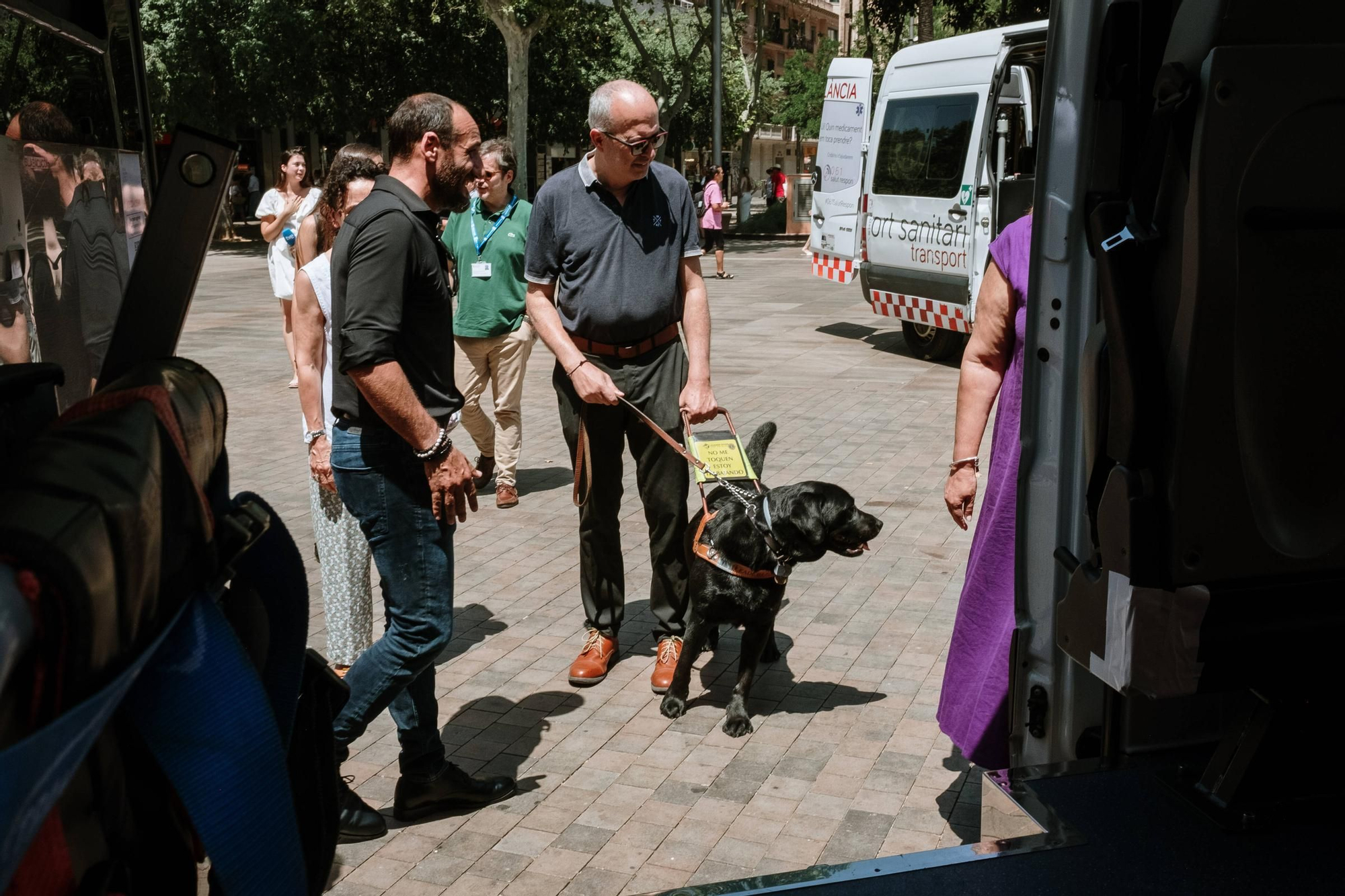 Los perros guía para pacientes con discapacidad ya pueden subir a las ambulancias en Baleares