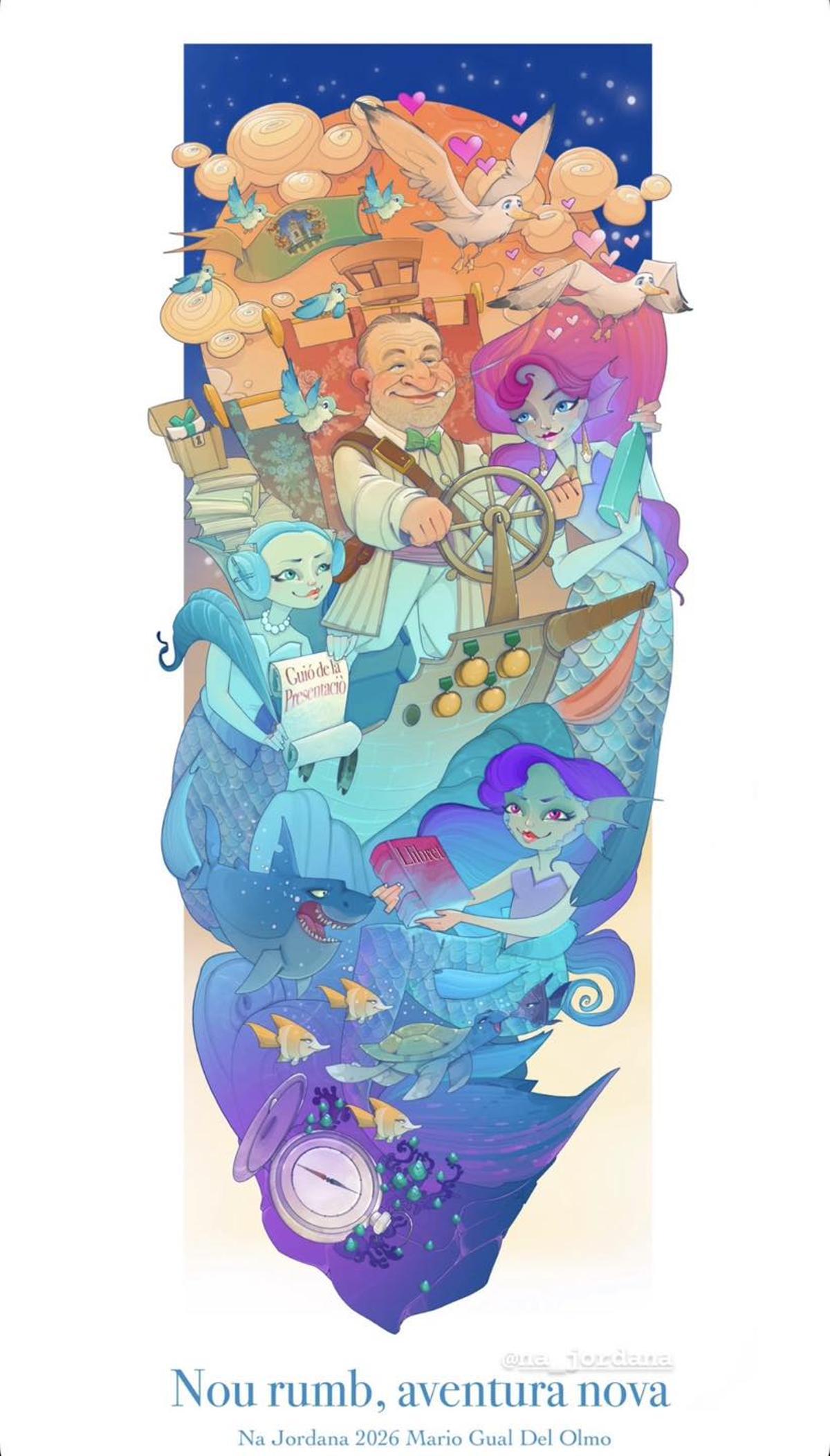 El boceto de la escenadiseñada por Mario Gual