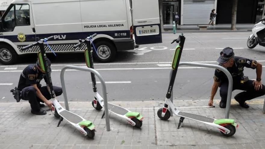 Los patinetes ya han estado en València y han tenido que ser retirados por falta de autorización