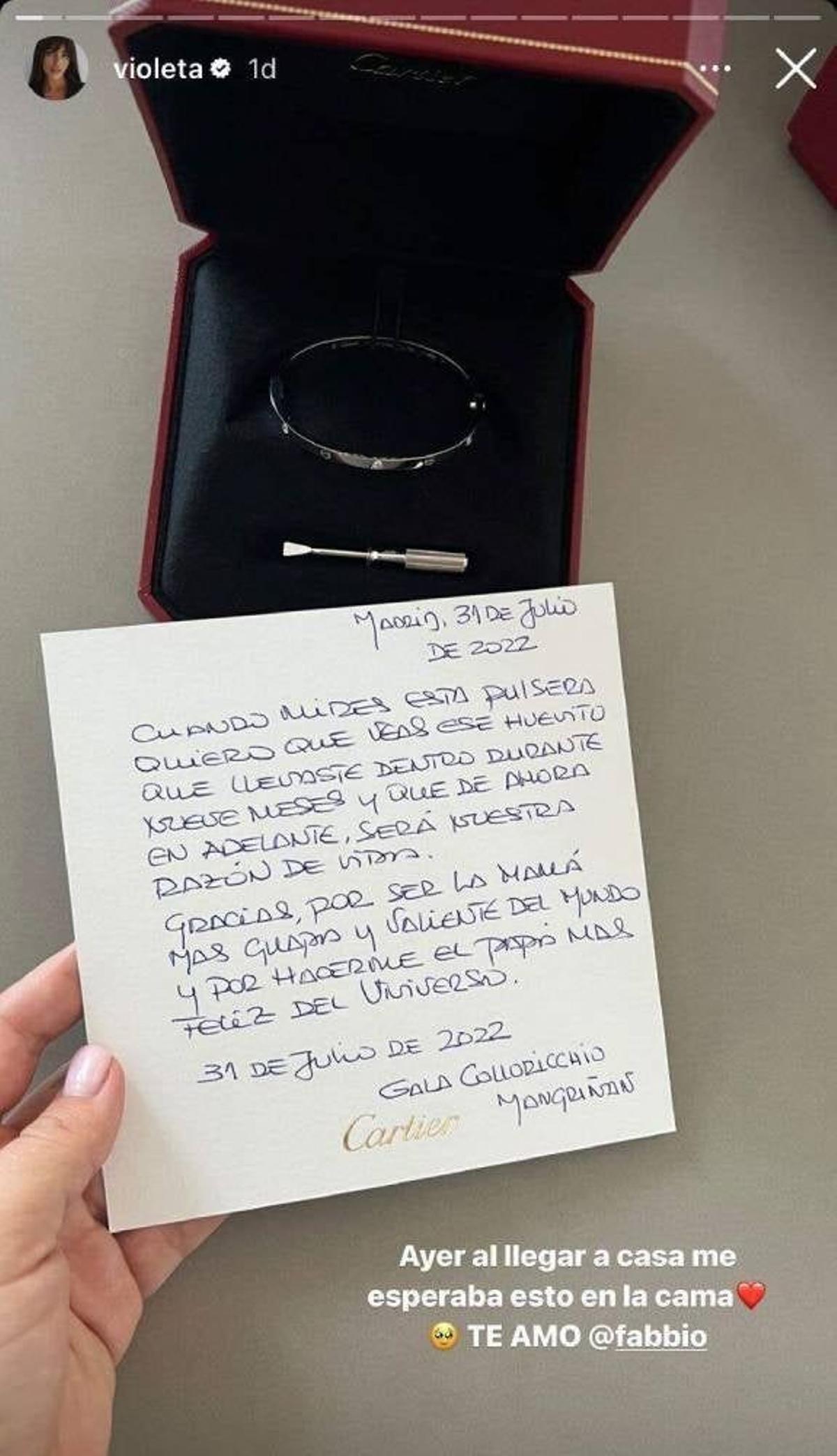 Un Instagram Stories de Violeta Mangriñán