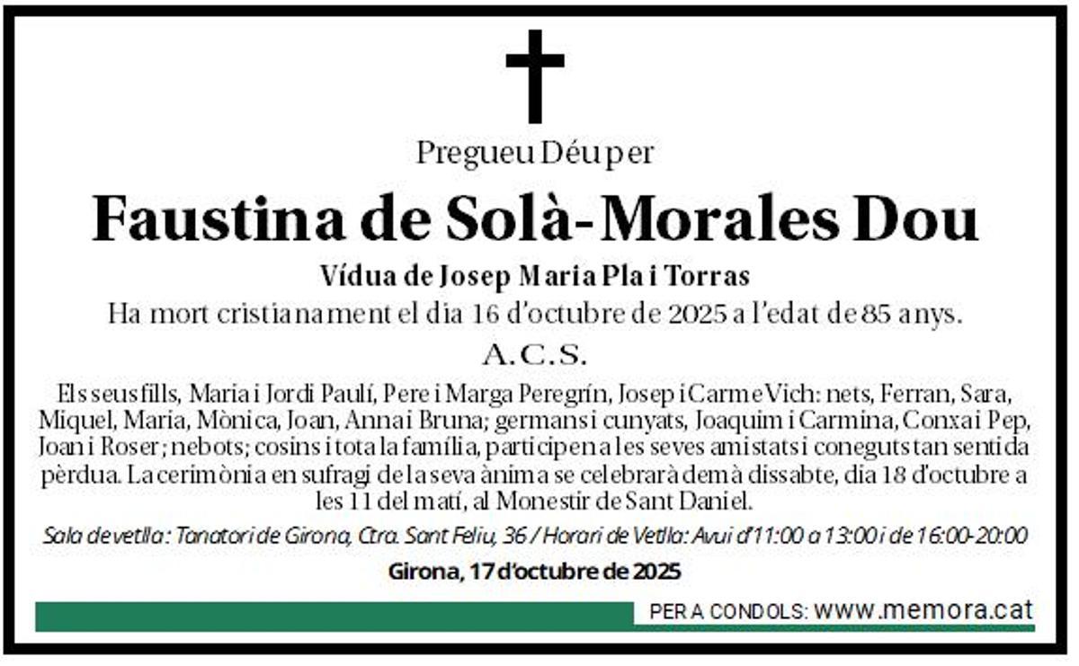 Faustina de Solà Morales Dou