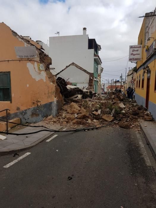 Una casa se derrumba en Santa Brígida