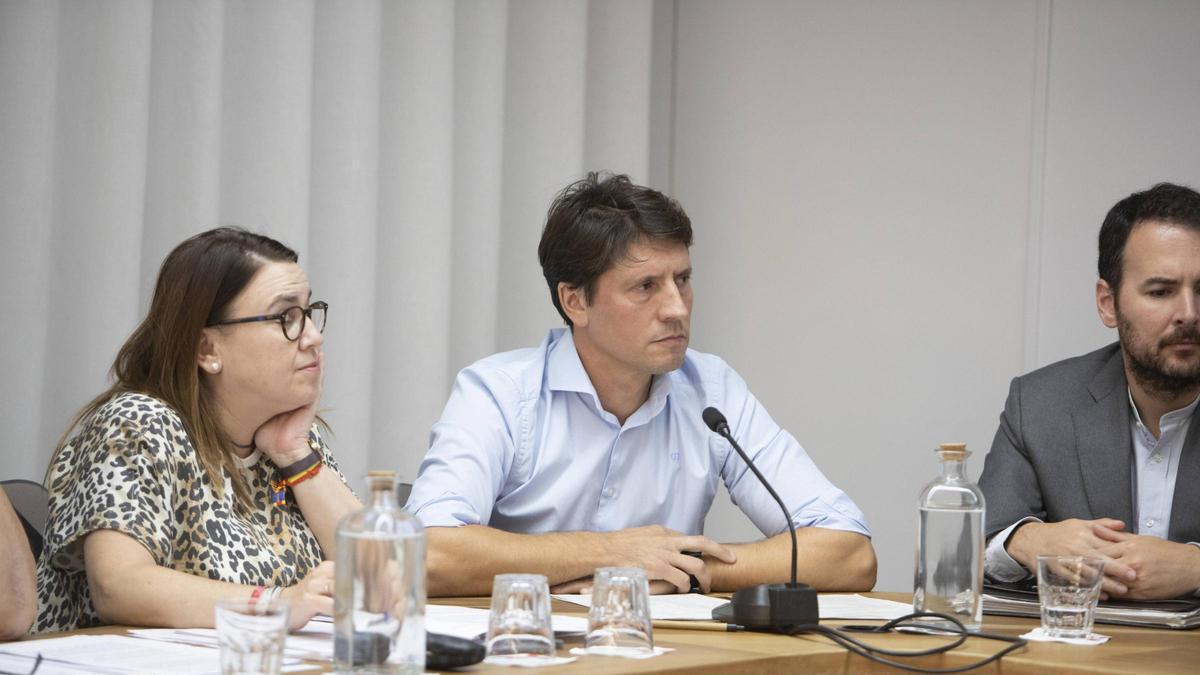 El portavoz del PP de Xàtiva, Marcos Sanchis, en un pleno.