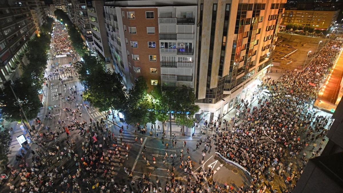 Manifestación en Murcia el pasado mes de octubre por el Mar Menor. | ISRAEL SÁNCHEZ