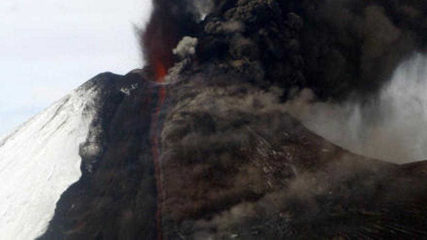 Erupción del volcán Llaima