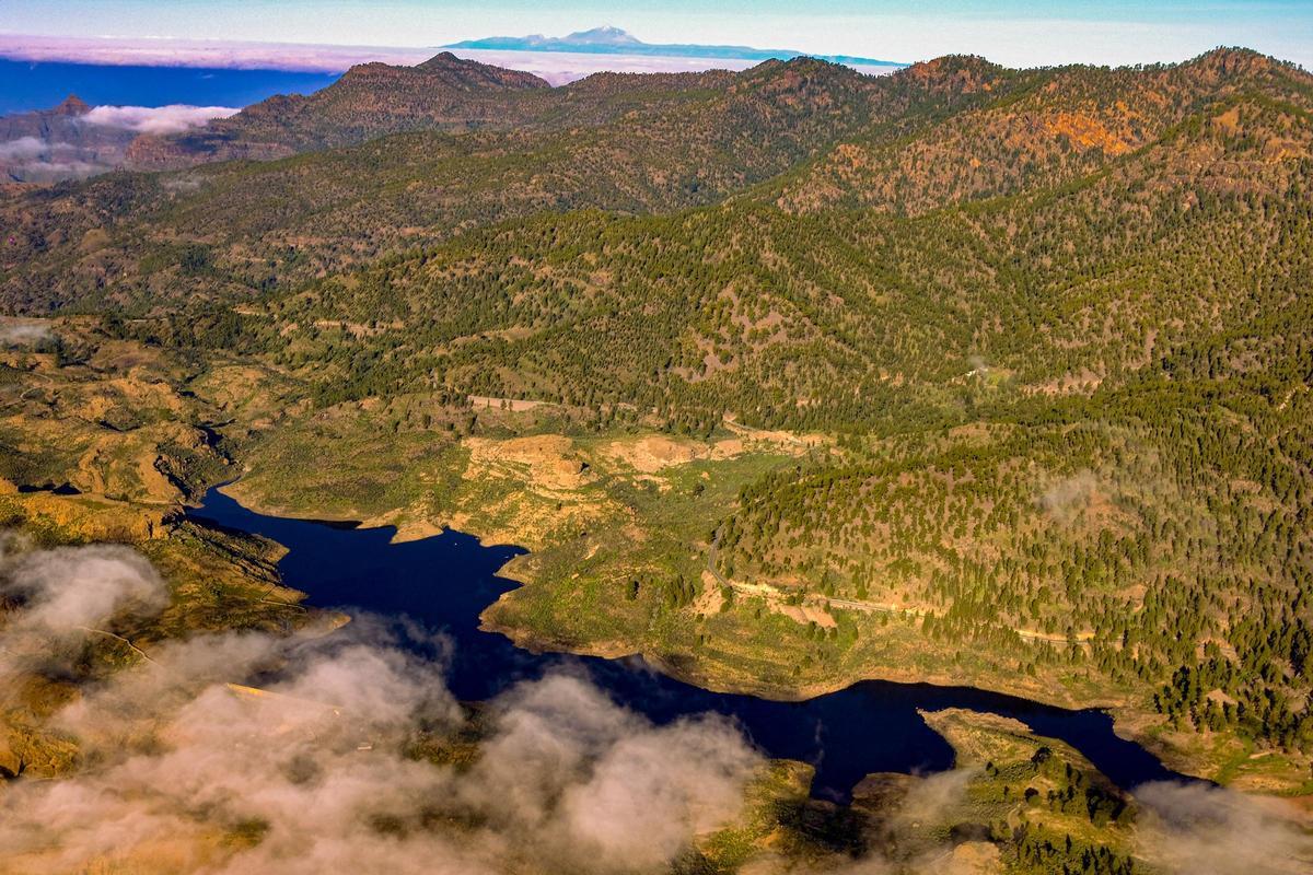 Presa de El Parralillo, en Tejeda.