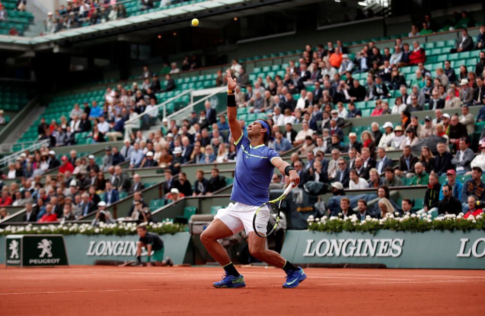 Partido de cuartos de final de Roland Garros entre Nadal y Carreño