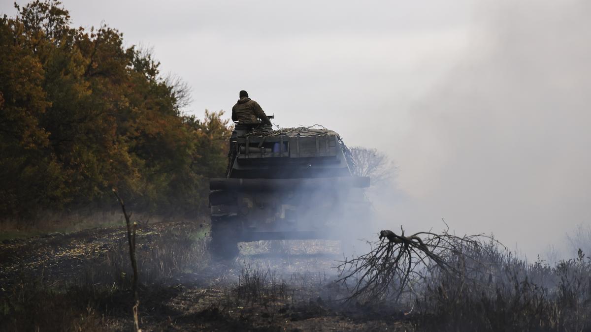 Ukrainian forces at frontline near Bakhmut, eastern Ukraine