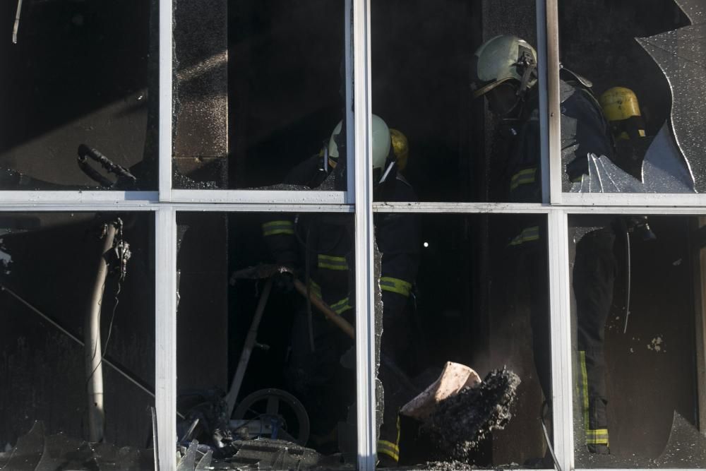 Incendio en un caserón de Jardín de Cantos, en Avilés