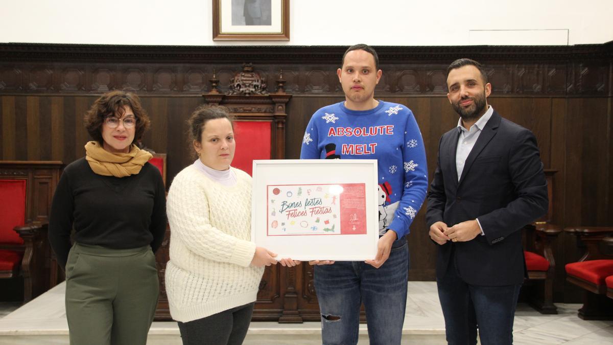 Presentación de la postal navideña.