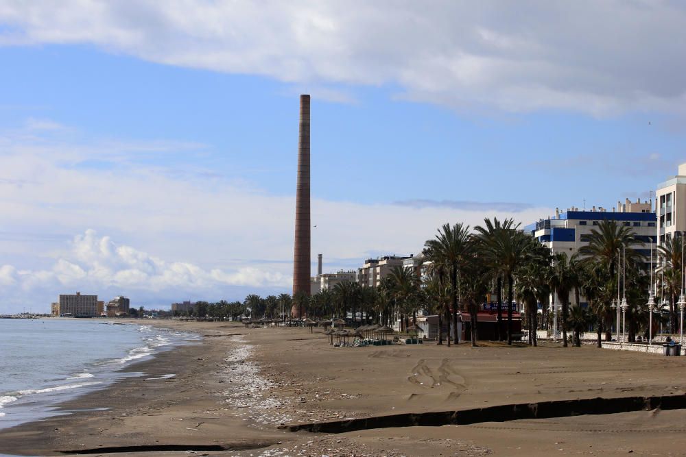 Playas cerradas en Málaga en el inicio de la primavera