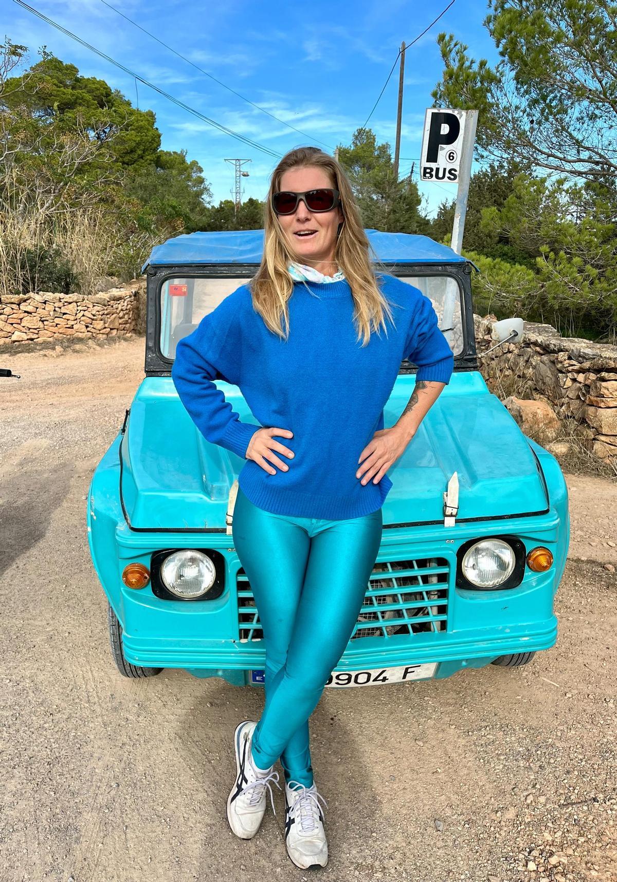Pamela Spitz gaudint d’un dia a Formentera
