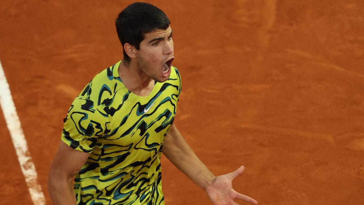 Alcaraz celebra el triunfo en Madrid