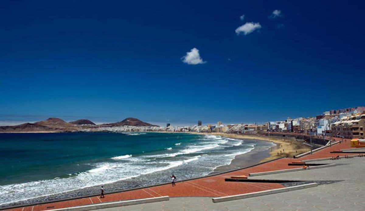 La playa de las Canteras.
