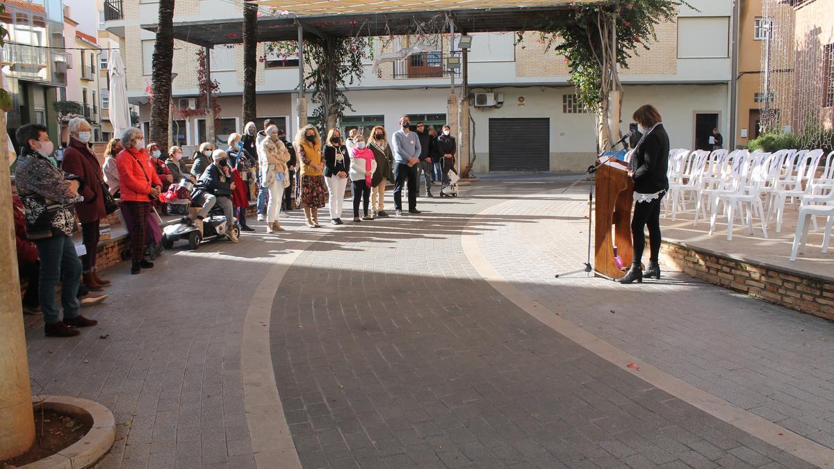 Lectura del manifiesto en la Plaza de la Constitución.