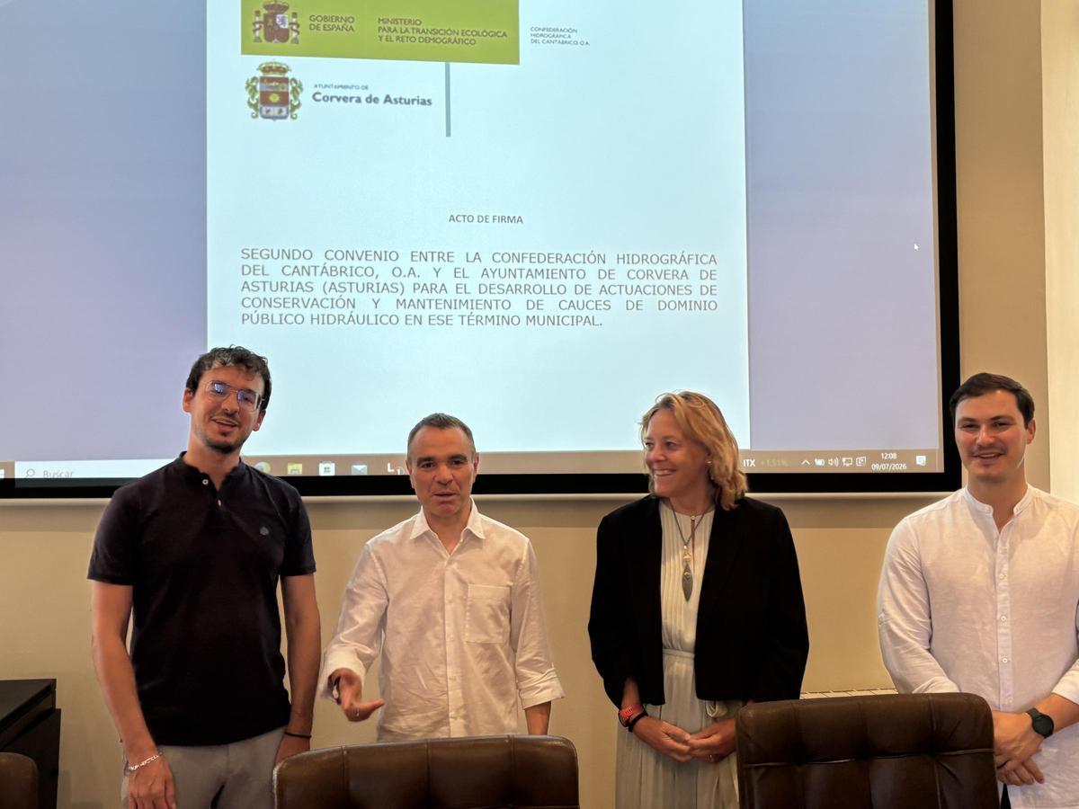 Por la izquierda, Alejandro Barriuso, Iván Fernández, Bárbara Monte y Jorge Suárez