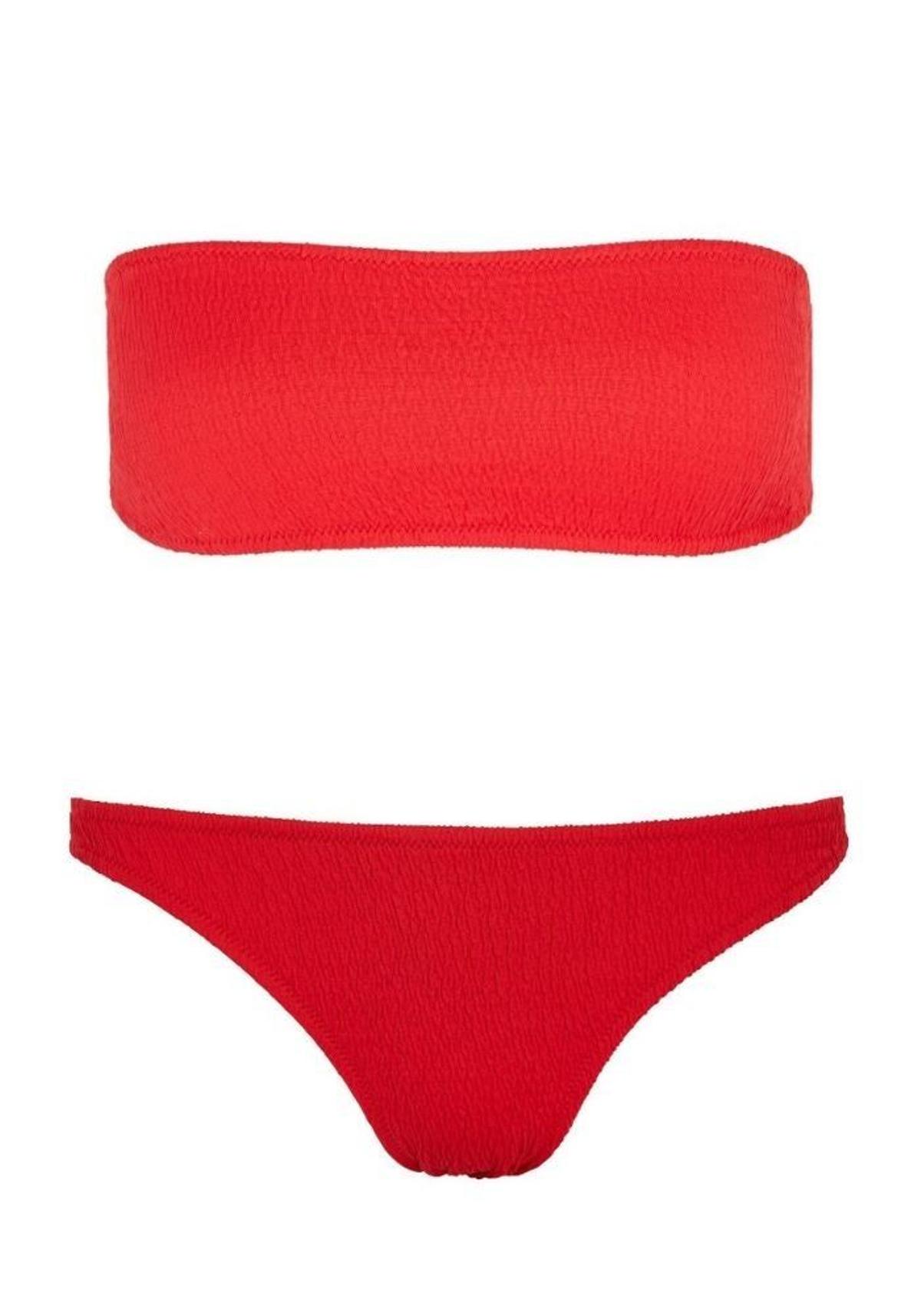 IRIS &amp; LILLY conjunto de bikini con top strapless rojo