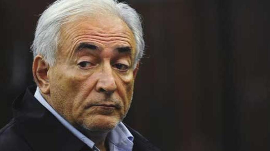 Strauss-Kahn, ayer en la Fiscalía de Manhattan.