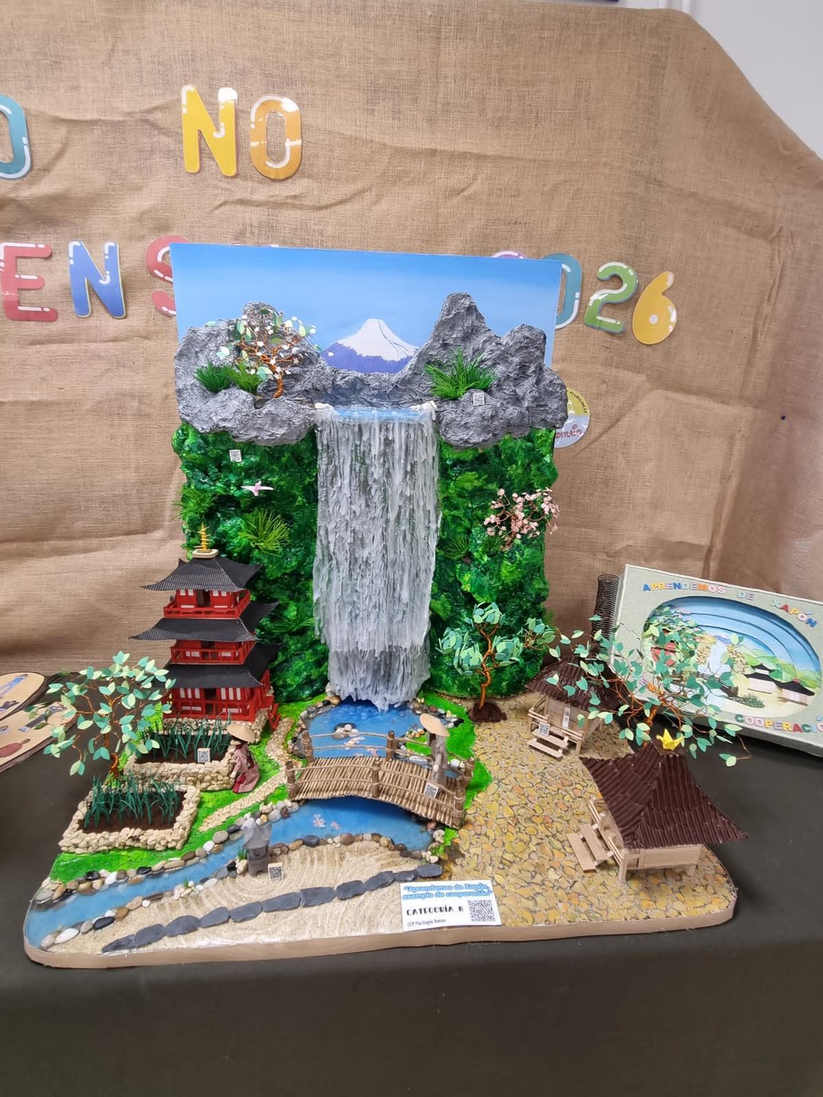 Maqueta del trabajo ganador inspirado en Japón.