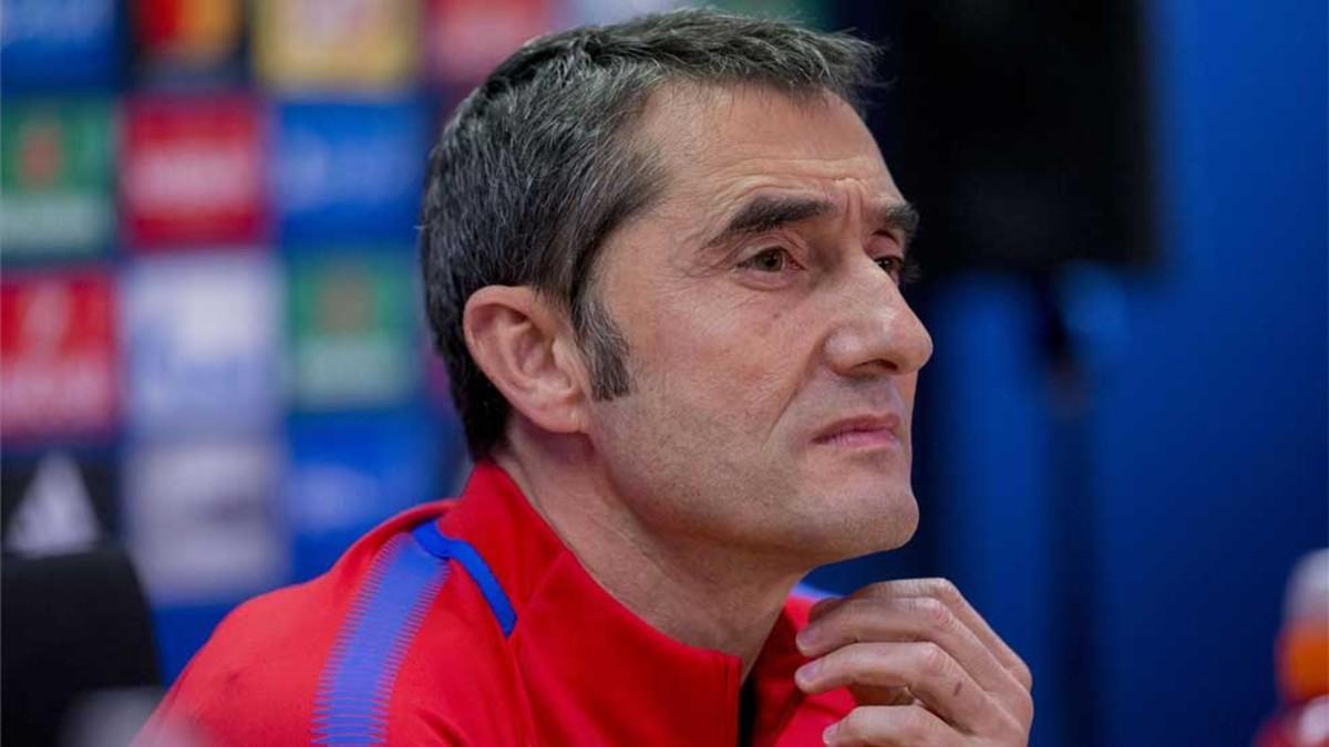 Ernesto Valverde, en sala de prensa