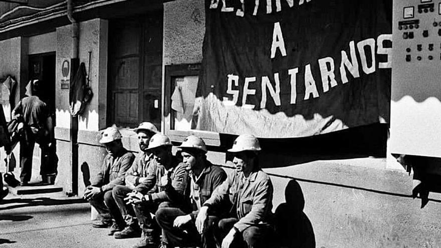 Trabajadores en una protesta, en los años 90. | Fernado Rodríguez