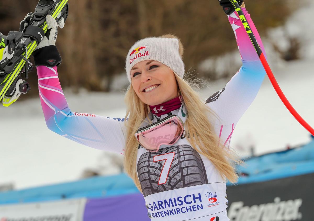 Lindsay Vonn en los Juegos Olímpicos de invierno, en 2018.