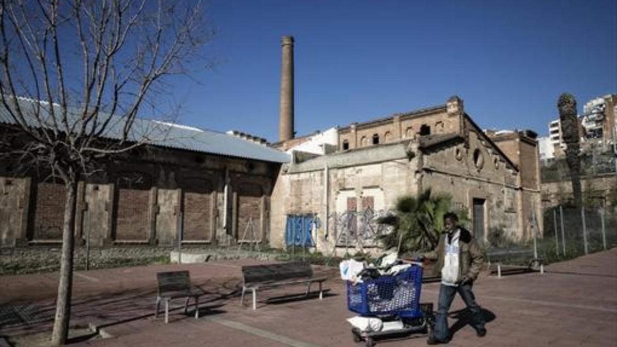 Aspecto actual de la antigua fábrica textil de L'Hospitalet Can Trinxet, la más grande que acogió el municipio a principios del siglo XX.