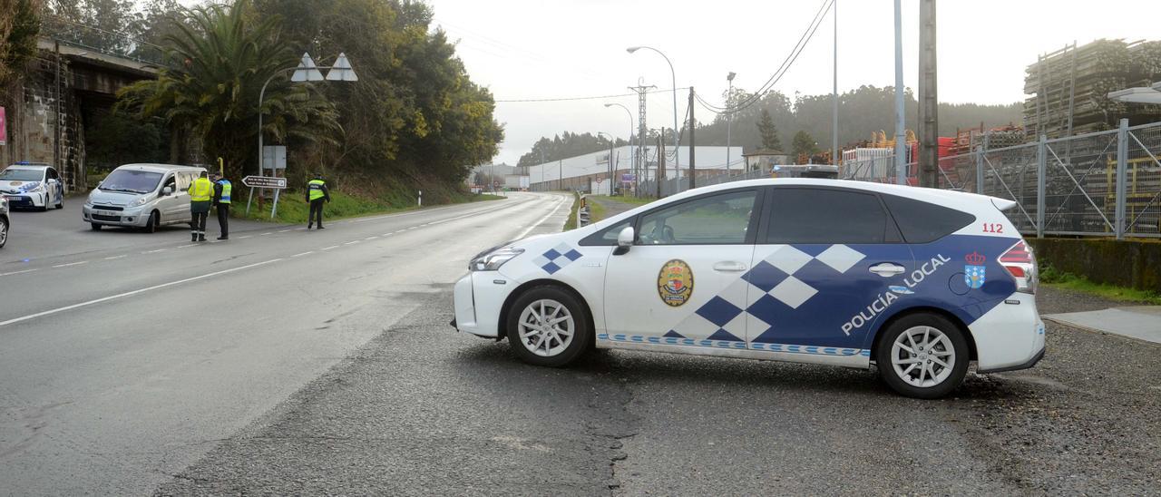 Un control de la Policía Local de Vilagarcía