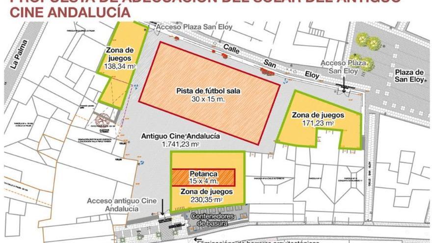 El arreglo del Cine Andalucía mejorará la plaza de San Eloy