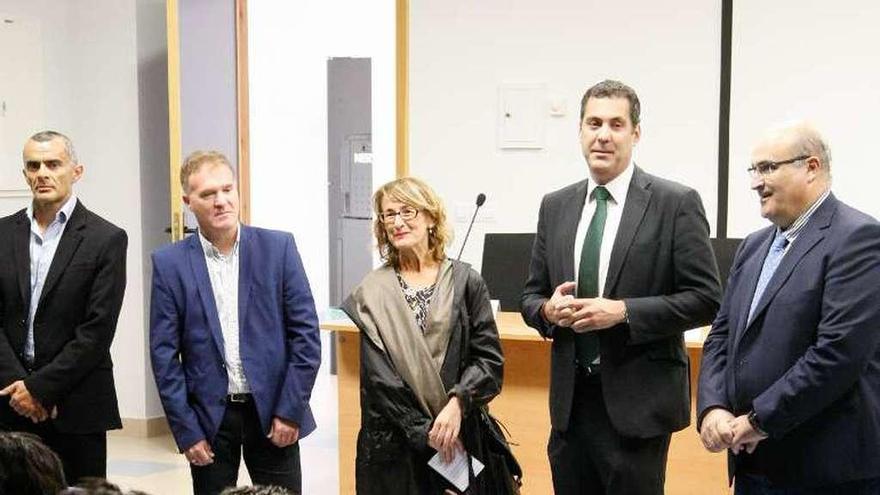 Inauguración de las jornadas de concienciación laboral, ayer.