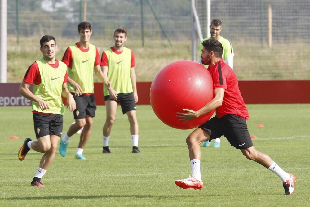 Entrenamiento del Sporting (sábado 27 de agosto)