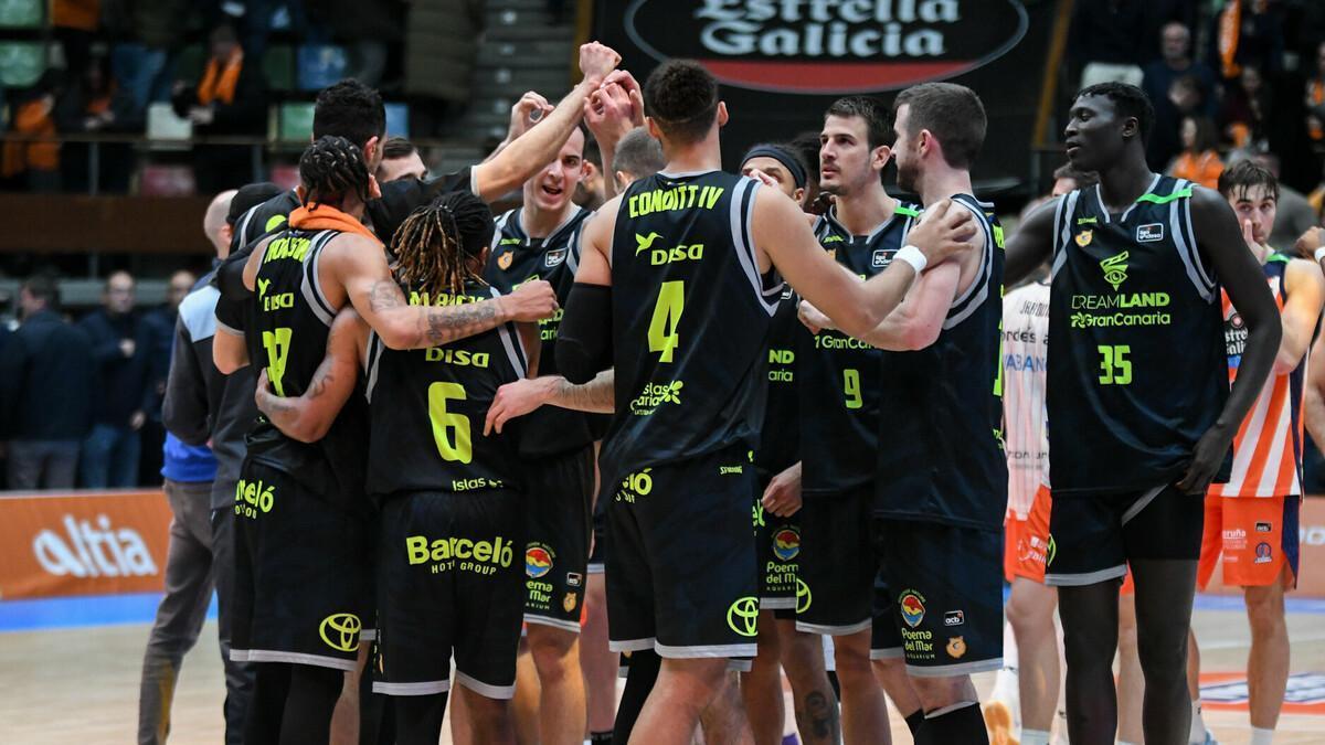 Gran Canaria, en su victoria contra el Leyma Coruña (98-90) de la Liga Endesa