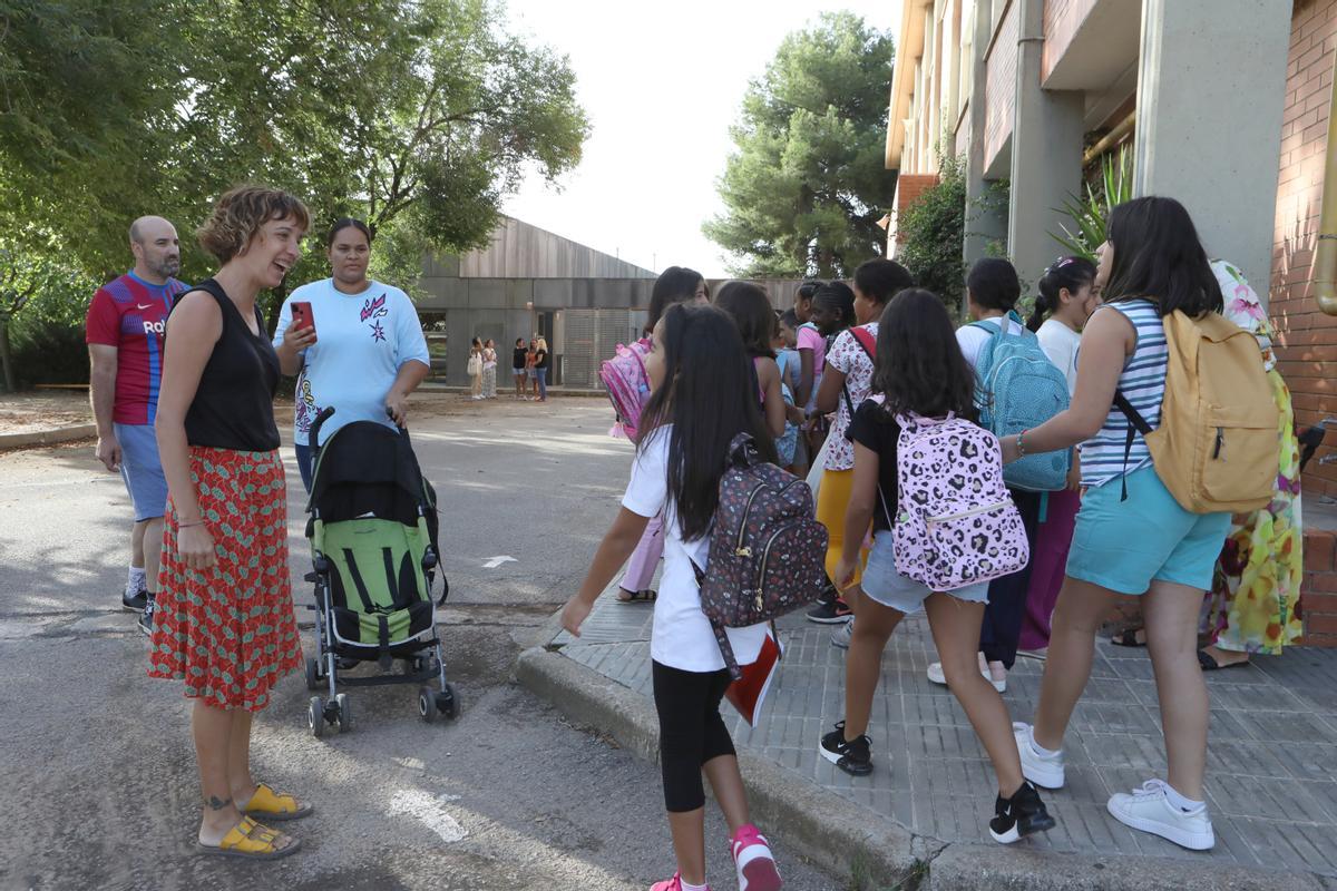 Vuelta al cole en la escuela Joan Marquès i Casals de Terrassa.