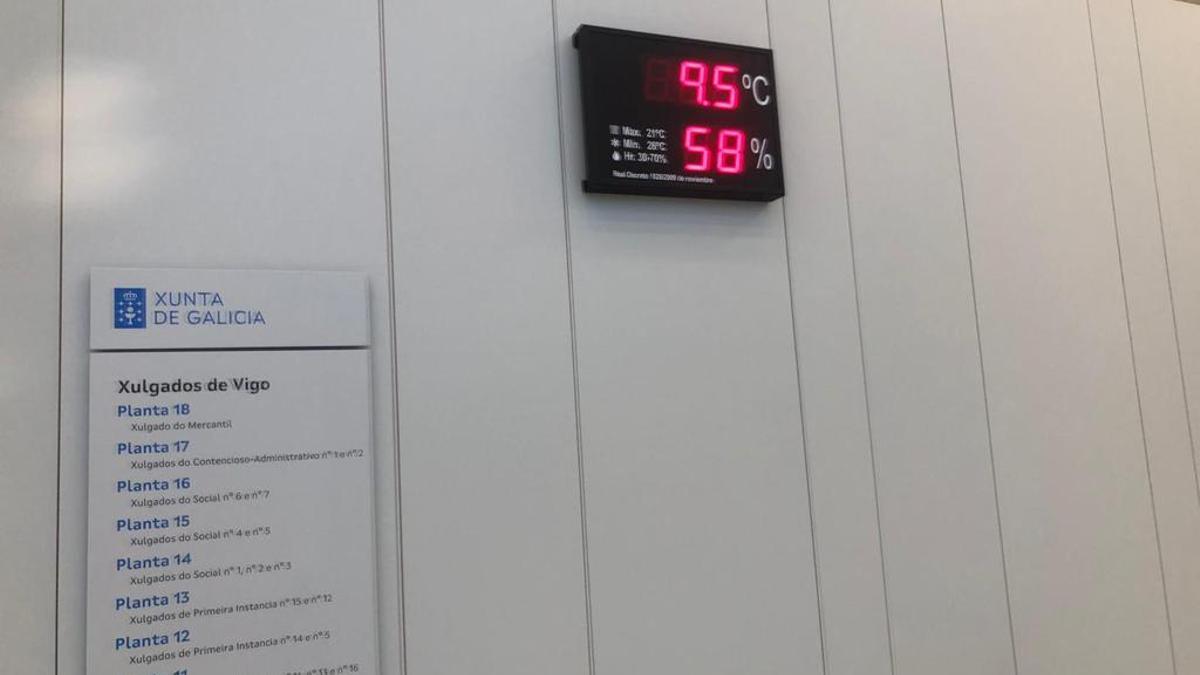 El termómetro ubicado en el hall, esta mañana