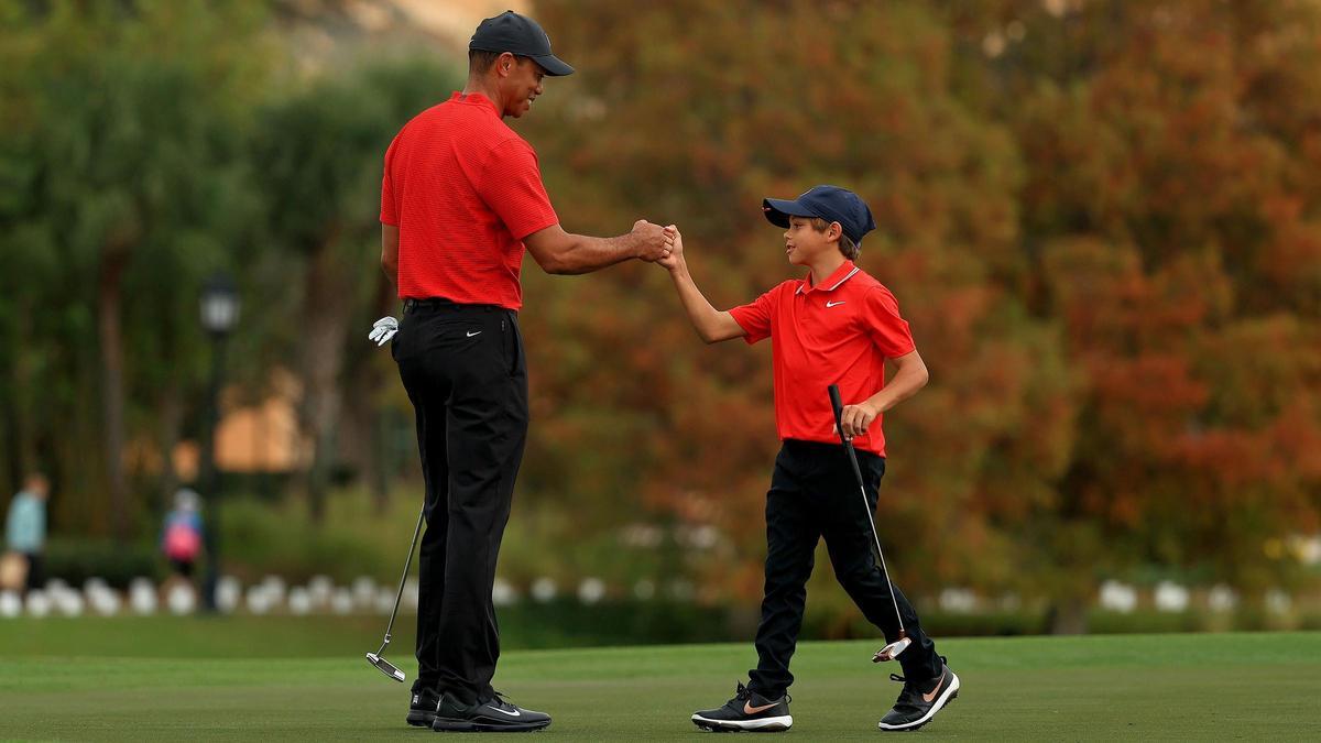 Woods se siente orgulloso de su hijoy reconoce que se divierte con él en el campo