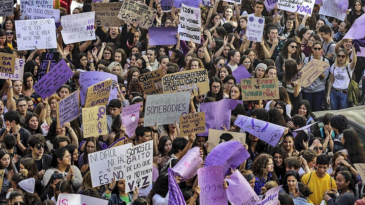 Manifestación del Día de la Mujer en Palma.